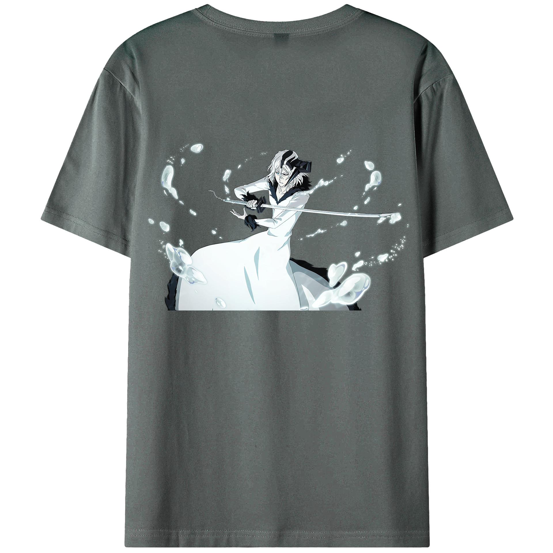 （画像用） ブリーチ 黒崎一護（くろさき いちご）BLEACH Kurosaki Ichigo 綿100％ メンズ半袖Tシャツ（バックプリント） 通気性